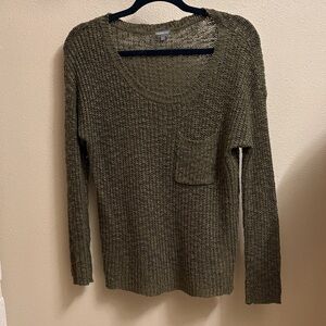 Charlotte Russe Khaki Green Crew Neck Sweater